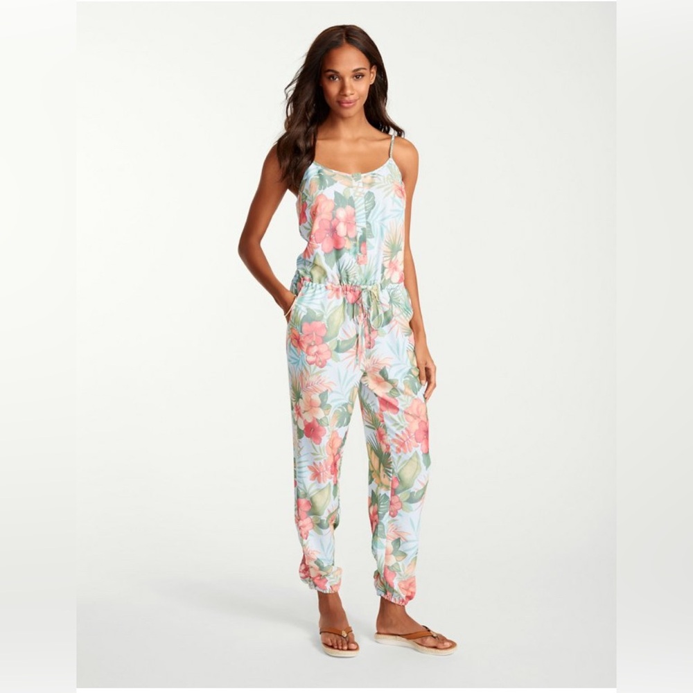 Tommy Bahama Floral Jumpsuit - Pink and Green